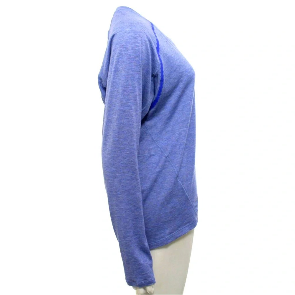 Lululemon Stop Drop & Squat Long Sleeve Heathered Blazer Blue sz 12